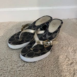 Coach denim sandal